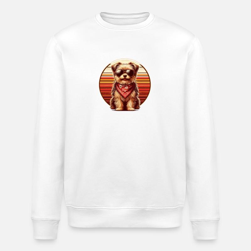 Cool Dog 😎🐶 - Stanley/Stella ROLLER Unisex Organic Sweatshirt - white