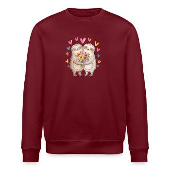 Paresseux amoureux mignons - Sweat bio ROLLER Stanley/Stella Unisexe - bordeaux - Devant - Nik (191cm)