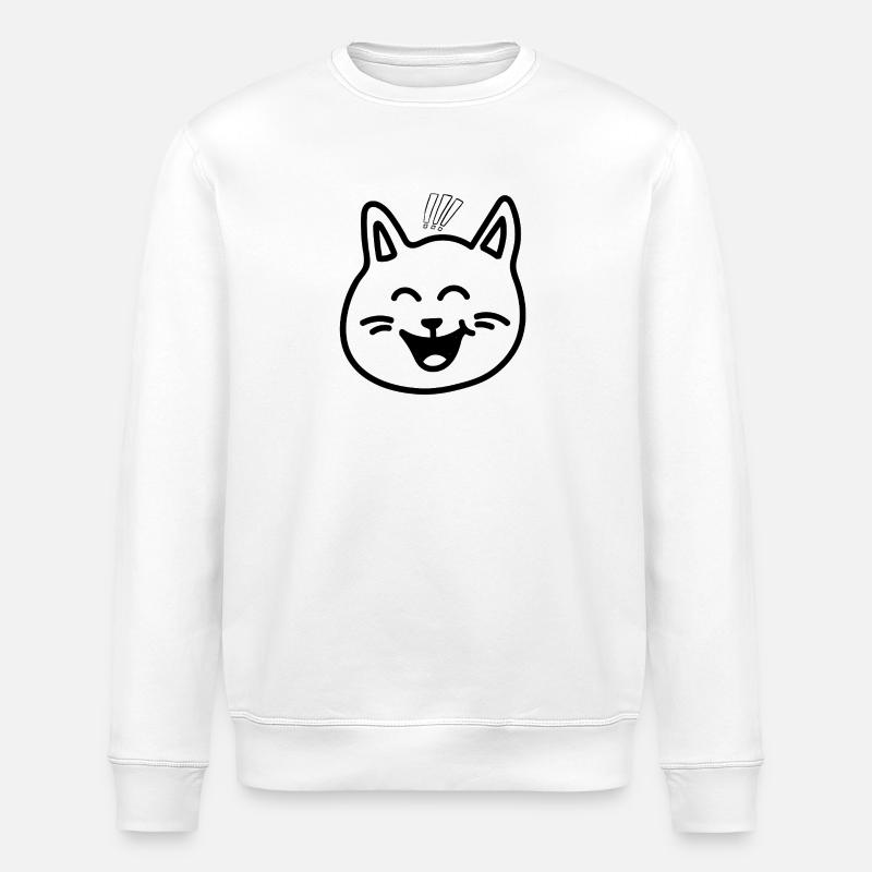 chat - Sweat bio ROLLER Stanley/Stella Unisexe - blanc