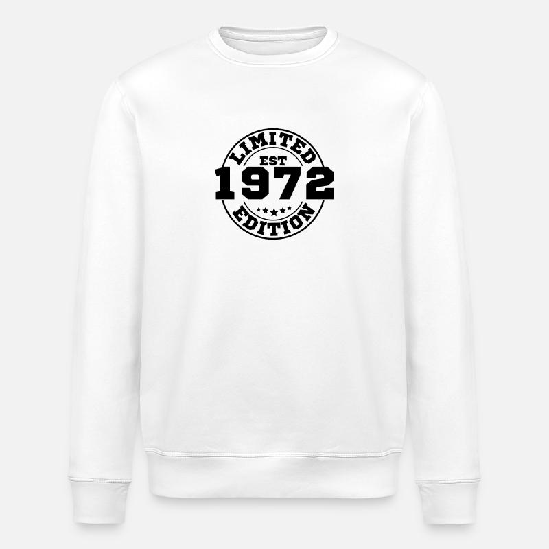1972 Limited Edition - Stanley/Stella ROLLER Unisex Organic Sweatshirt - white