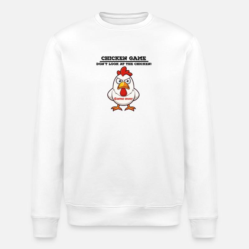 Chicken game - Stanley/Stella ROLLER Unisex Organic Sweatshirt - white
