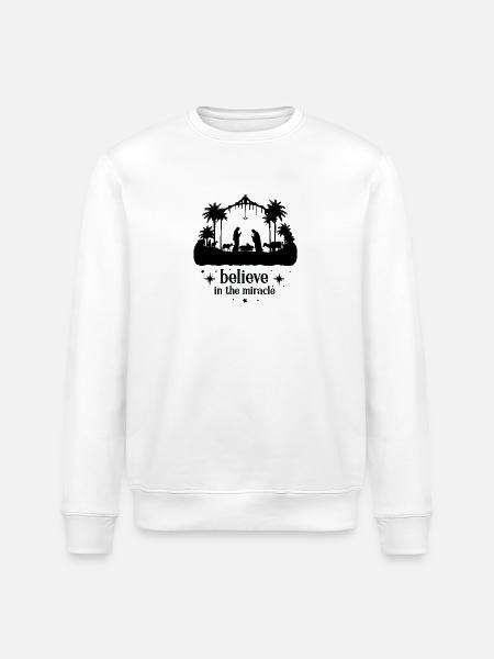 Belief in a miracle - Stanley/Stella ROLLER Unisex Organic Sweatshirt - white