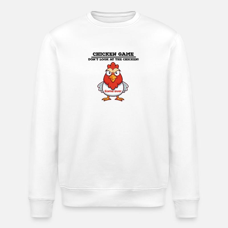Chicken game - Stanley/Stella ROLLER Unisex Organic Sweatshirt - white