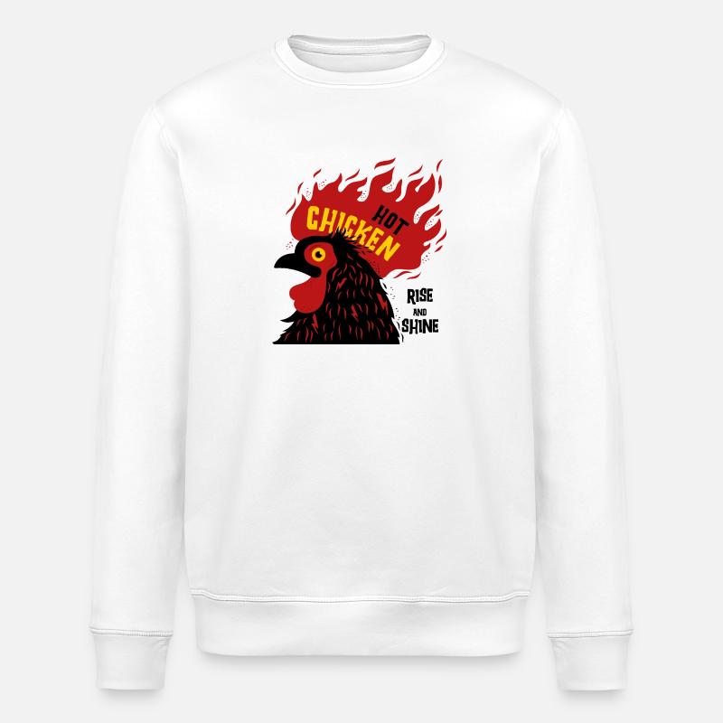 Poulet chaud - Sweat bio ROLLER Stanley/Stella Unisexe - blanc