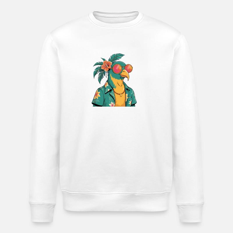 Colibri Oiseau Drôle D’été - Sweat bio ROLLER Stanley/Stella Unisexe - blanc
