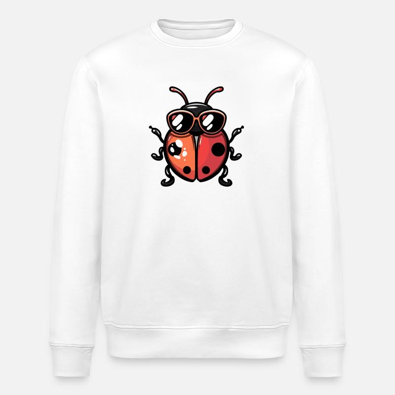 Marienkäfer Comic Cool - Stanley/Stella Unisex Bio-Sweatshirt ROLLER - Weiß