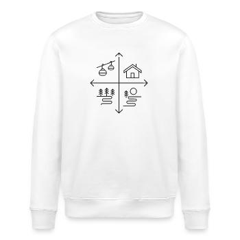 Sports d’hiver - Sweat bio ROLLER Stanley/Stella Unisexe - blanc - Devant - Nik (191cm)