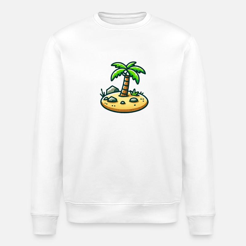 Island Comic - Stanley/Stella ROLLER Unisex Organic Sweatshirt - white