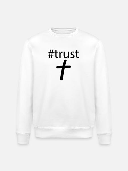 #trust in jesus - Stanley/Stella Unisex Bio-Sweatshirt ROLLER - Weiß