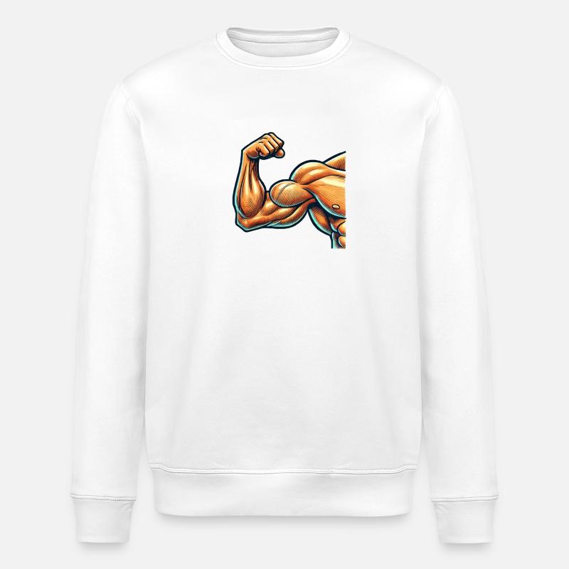 biceps - Stanley/Stella ROLLER Unisex Organic Sweatshirt - white