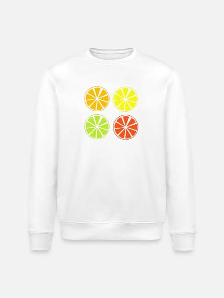 colorful oranges - Stanley/Stella ROLLER Unisex Organic Sweatshirt - white