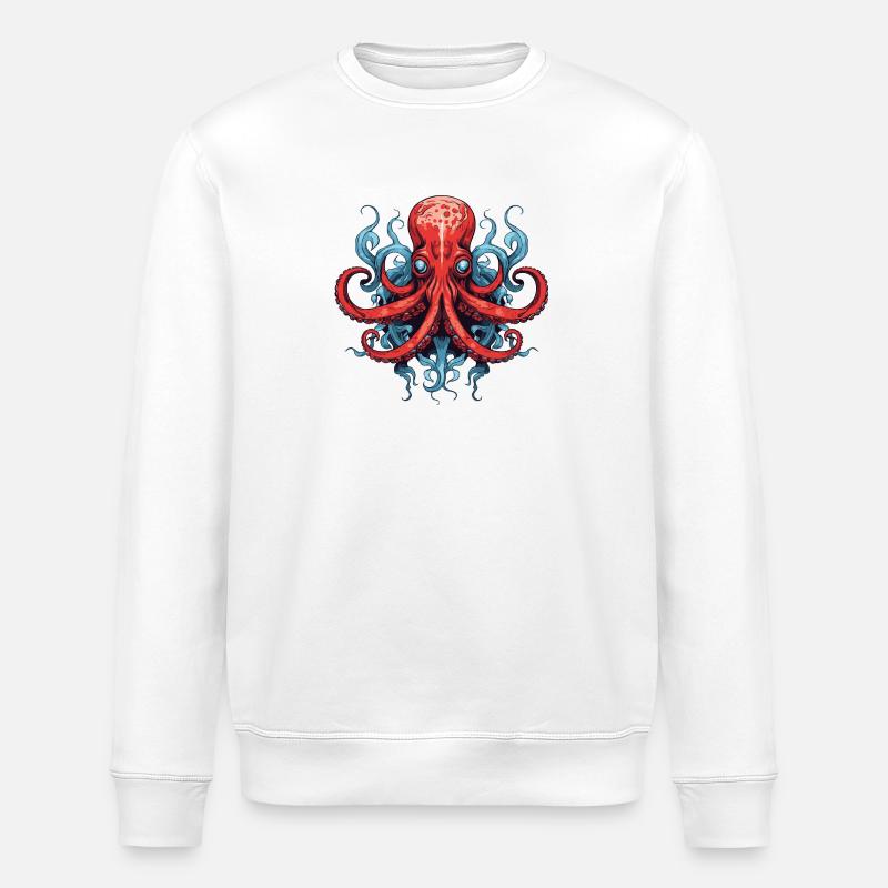 Octopus Octopus - Stanley/Stella ROLLER Unisex Organic Sweatshirt - white
