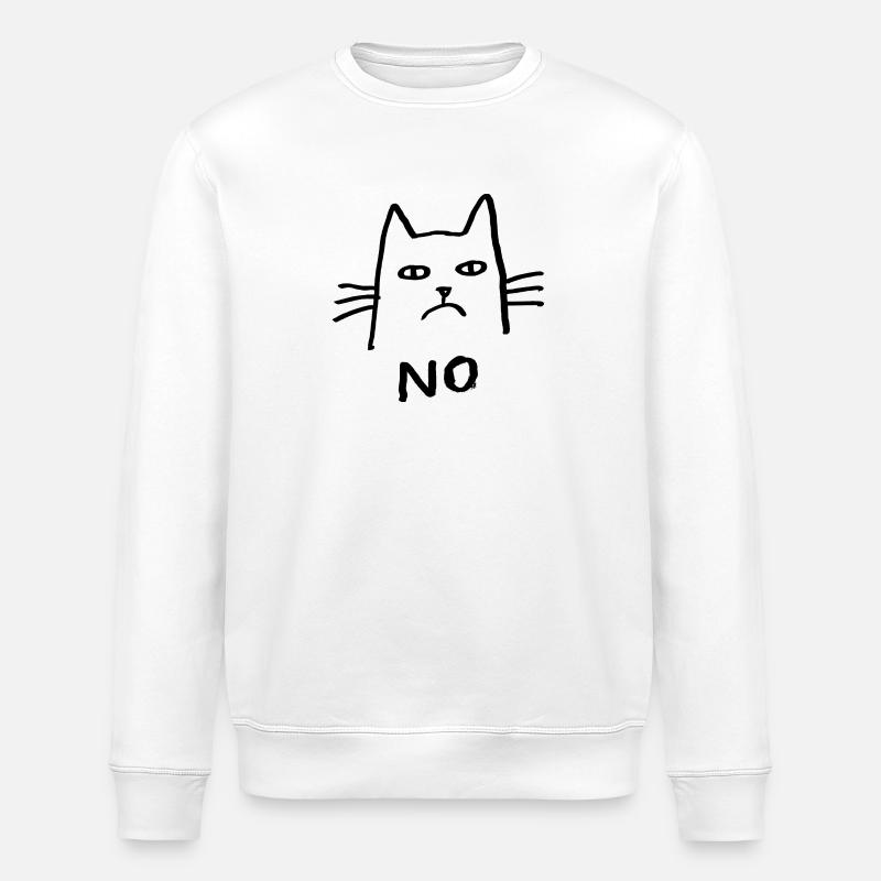 Chat Sans Humour Cadeau - Sweat bio ROLLER Stanley/Stella Unisexe - blanc