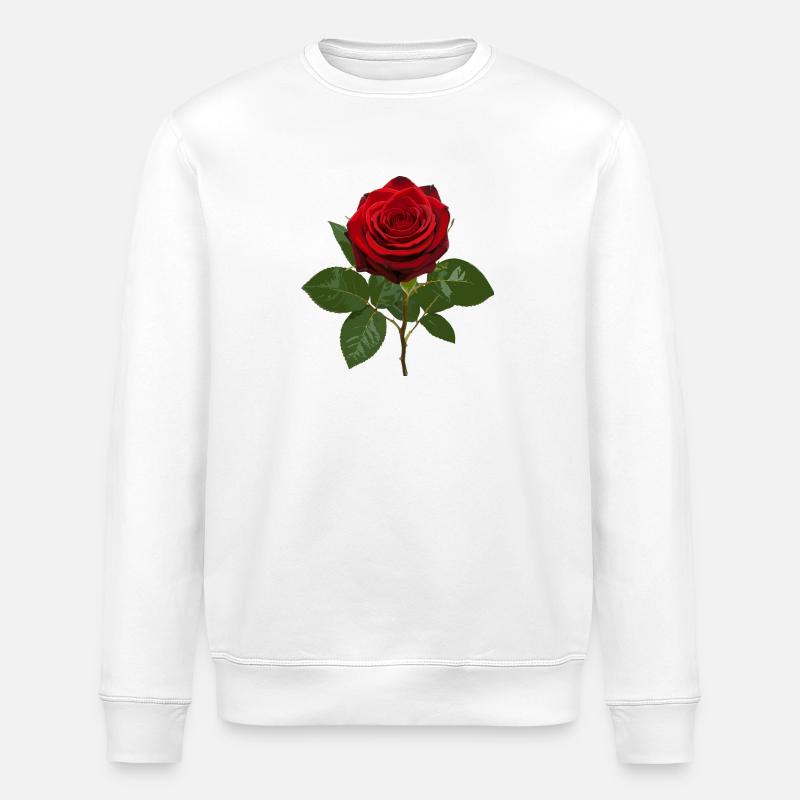 Rouge rose rouge profond - Sweat bio ROLLER Stanley/Stella Unisexe - blanc