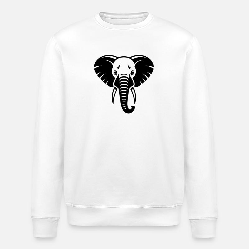 Elephant - Stanley/Stella ROLLER Unisex Organic Sweatshirt - white
