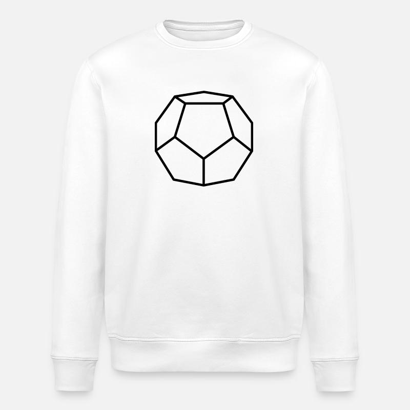 Dodécaèdre noir - Sweat bio ROLLER Stanley/Stella Unisexe - blanc