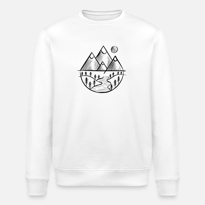Wie ein Berg - Stanley/Stella Unisex Bio-Sweatshirt ROLLER - Weiß