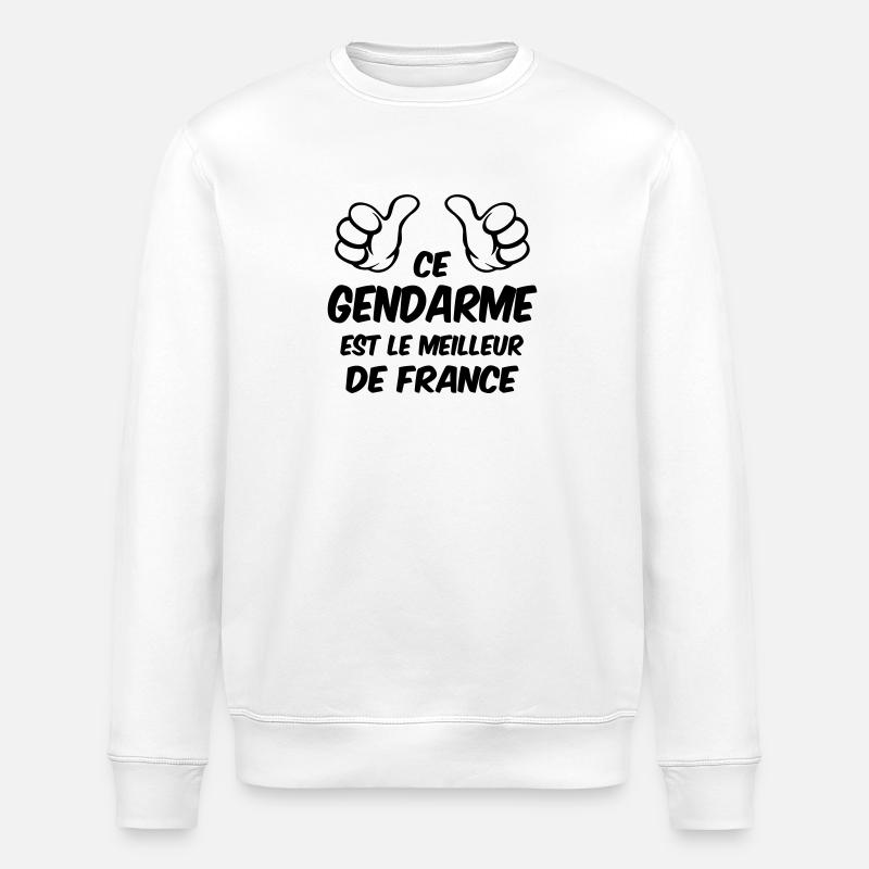 MEILLEUR GENDARME - Sweat bio ROLLER Stanley/Stella Unisexe - blanc