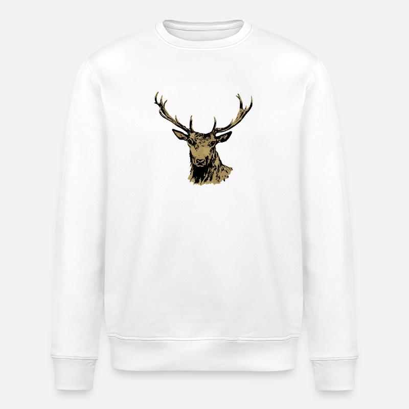Cerf - Sweat bio ROLLER Stanley/Stella Unisexe - blanc