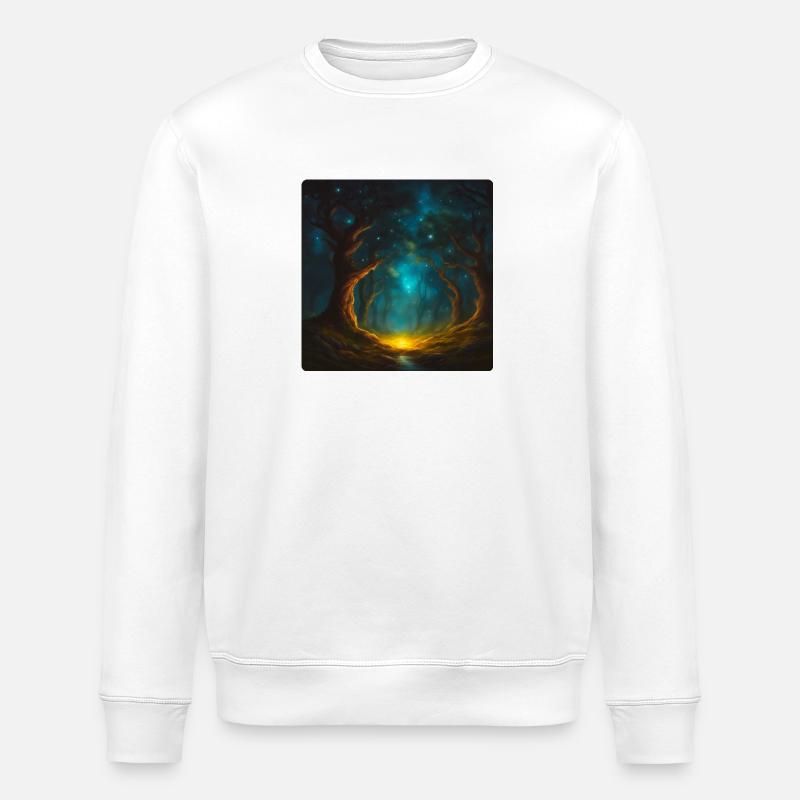 Mystic Tree 2 - Stanley/Stella ROLLER Unisex Organic Sweatshirt - white