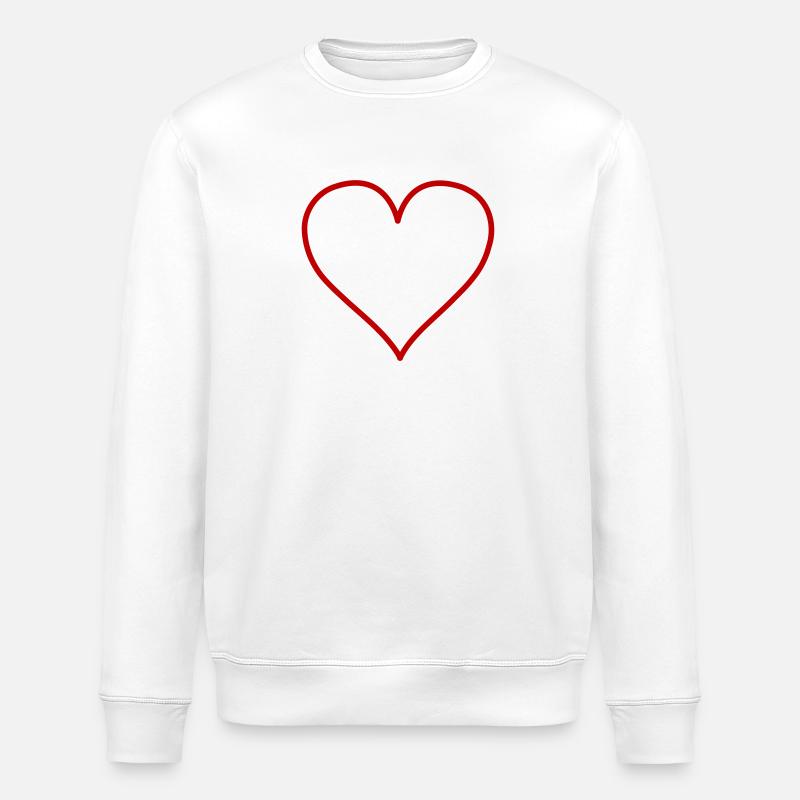 herz - Stanley/Stella Unisex Bio-Sweatshirt ROLLER - Weiß