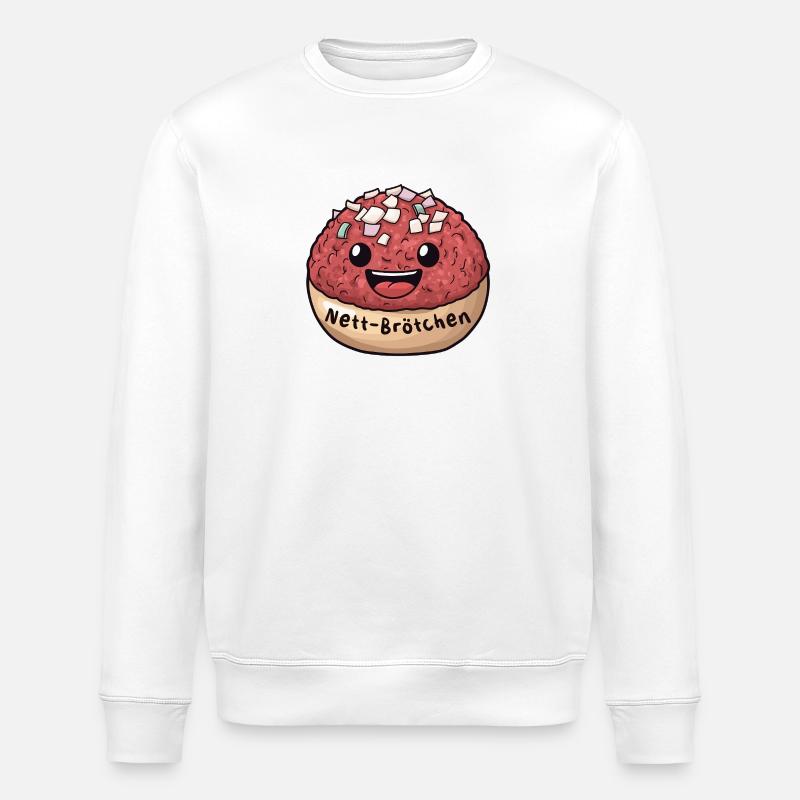 Nett-Brötchen | Mett | Comique - Sweat bio ROLLER Stanley/Stella Unisexe - blanc