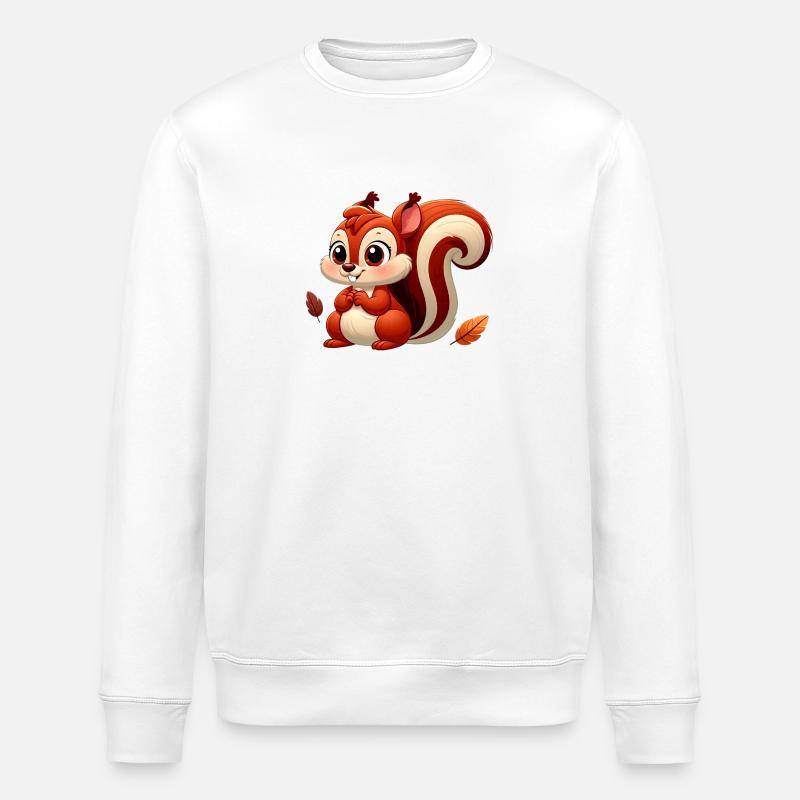 Eichhörnchen 9 - Stanley/Stella Unisex Bio-Sweatshirt ROLLER - Weiß