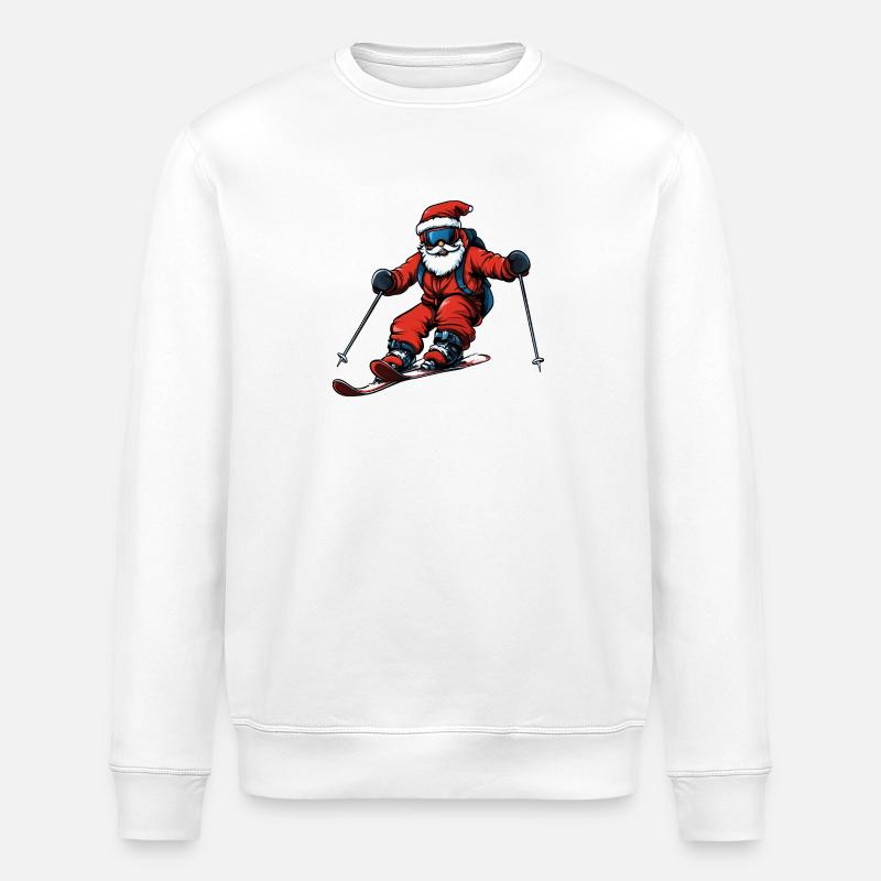 Noël des skieurs - Sweat bio ROLLER Stanley/Stella Unisexe - blanc