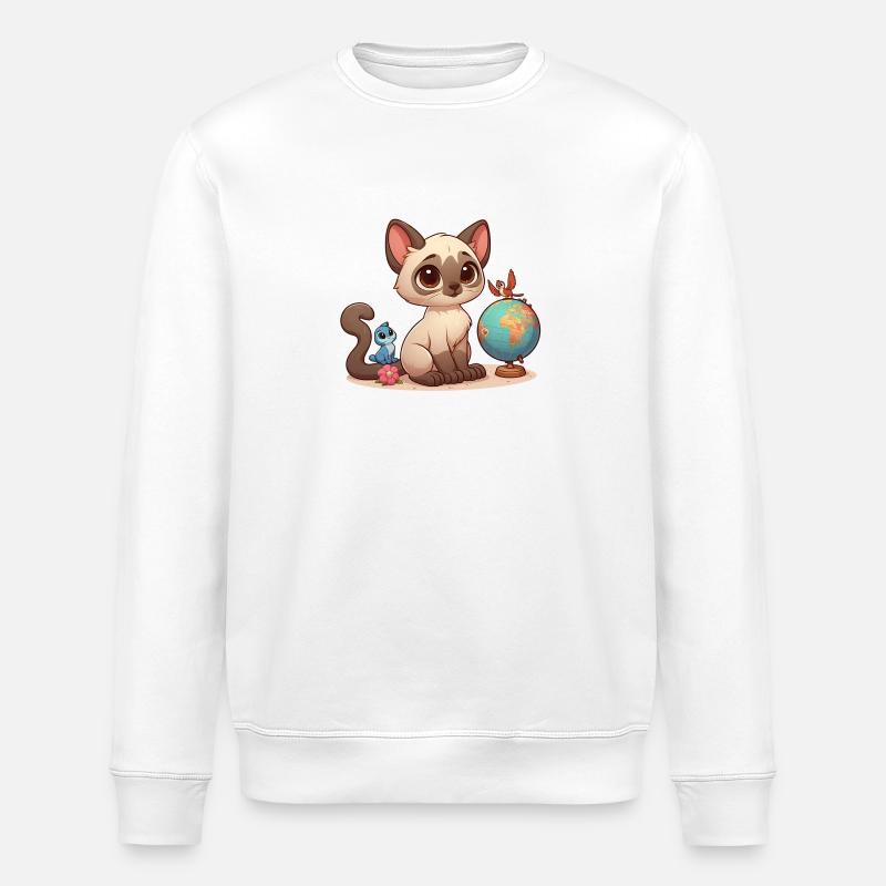 Siamese 2 - Stanley/Stella ROLLER Unisex Organic Sweatshirt - white