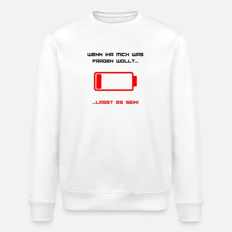 Keine Fragen - Stanley/Stella Unisex Bio-Sweatshirt ROLLER - Weiß