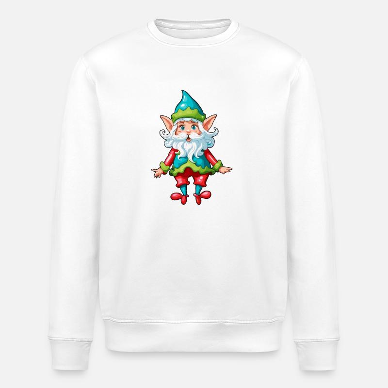 Diablotin / Nain / Fée / Noël / Elfe - Sweat bio ROLLER Stanley/Stella Unisexe - blanc