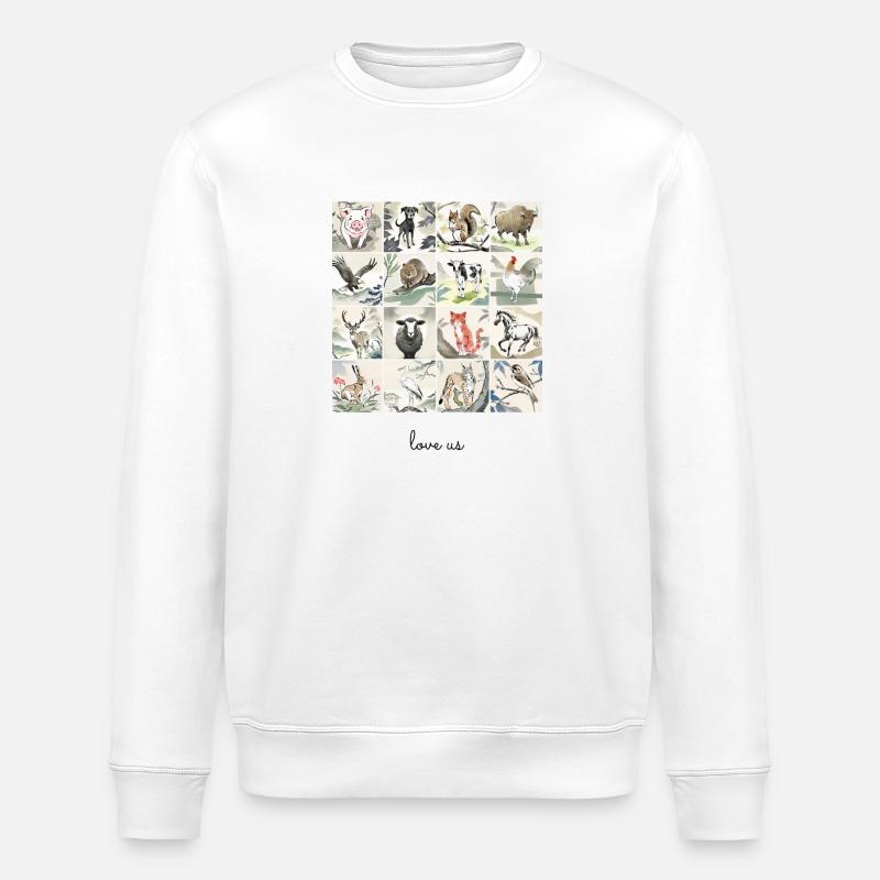 Aimez-nous Collage - Sweat bio ROLLER Stanley/Stella Unisexe - blanc