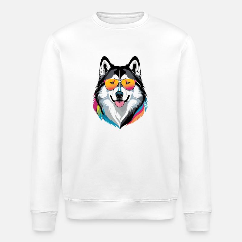 Alaska Malamute - Stanley/Stella Unisex Bio-Sweatshirt ROLLER - Weiß