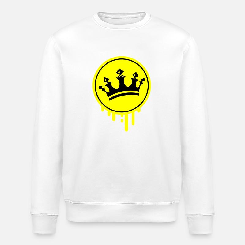 Krone König Symbol - Stanley/Stella Unisex Bio-Sweatshirt ROLLER - Weiß