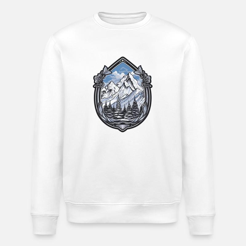 Berge Alpen - Stanley/Stella Unisex Bio-Sweatshirt ROLLER - Weiß