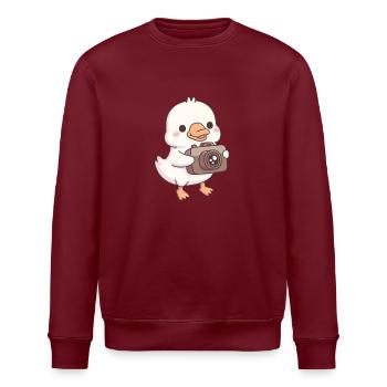 Cute Baby Goose With Camera - Stanley/Stella ROLLER Unisex Organic Sweatshirt - white - Front - Nik (191cm)