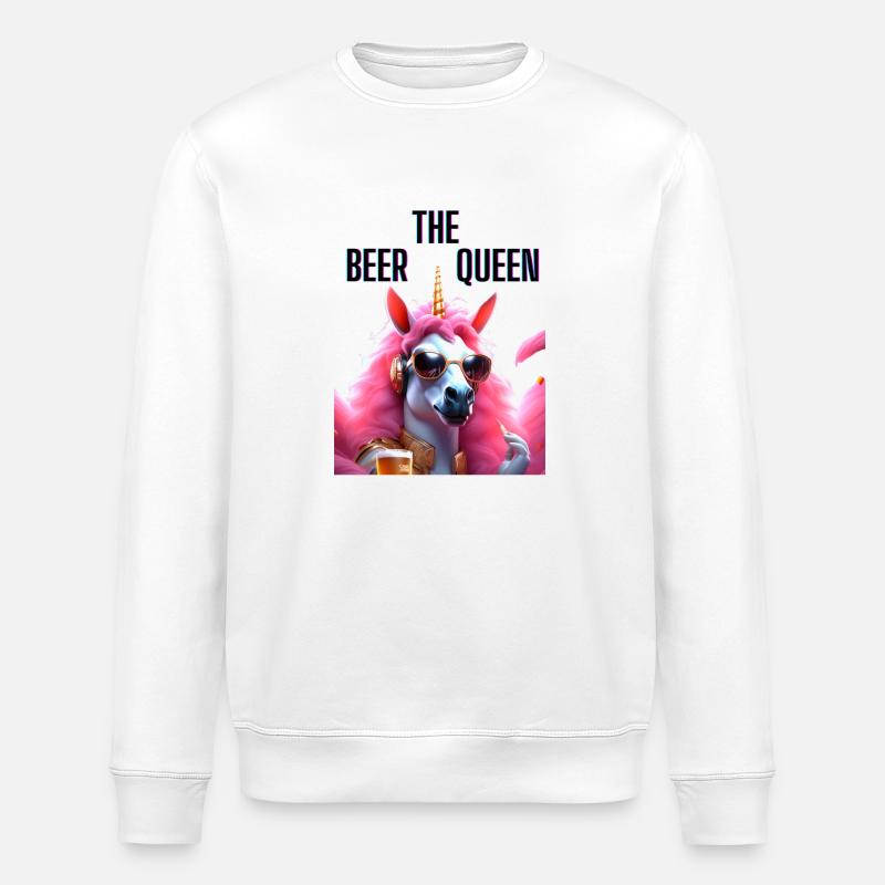 The Beer Queen - Stanley/Stella Unisex Bio-Sweatshirt ROLLER - Weiß