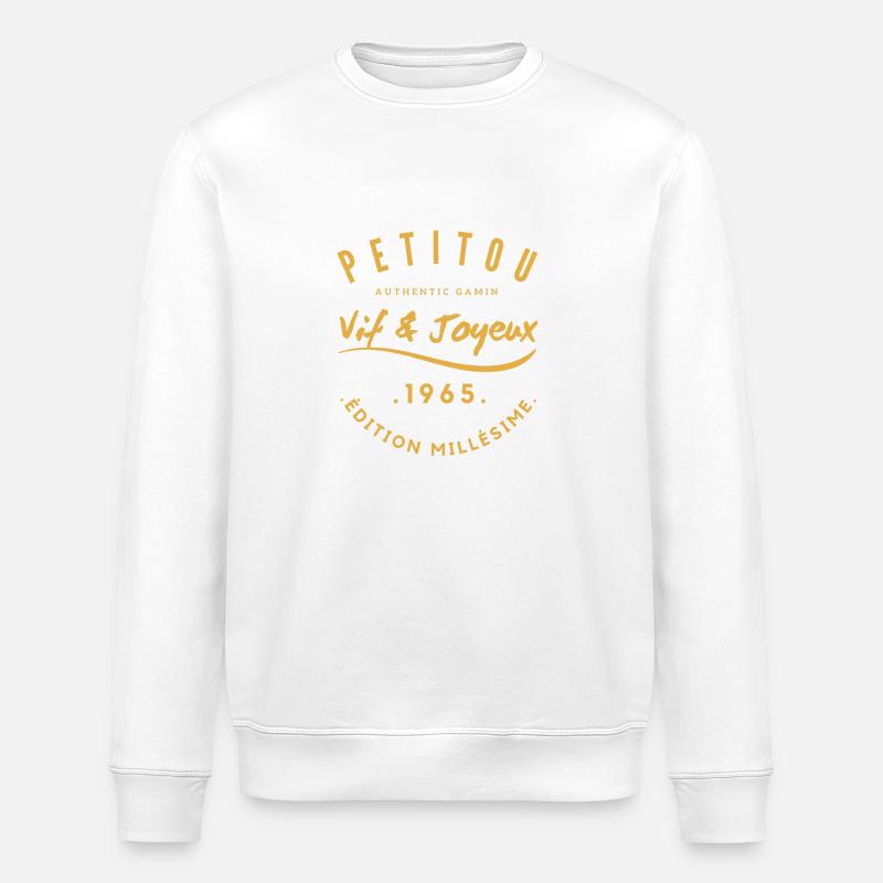 "Petitou 1965" - Sweat bio ROLLER Stanley/Stella Unisexe - blanc