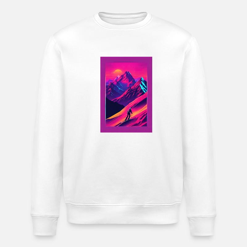 Berge - Stanley/Stella Unisex Bio-Sweatshirt ROLLER - Weiß