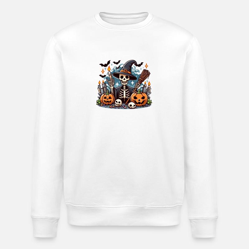 Spooky Mr Os halloween - Sweat bio ROLLER Stanley/Stella Unisexe - blanc