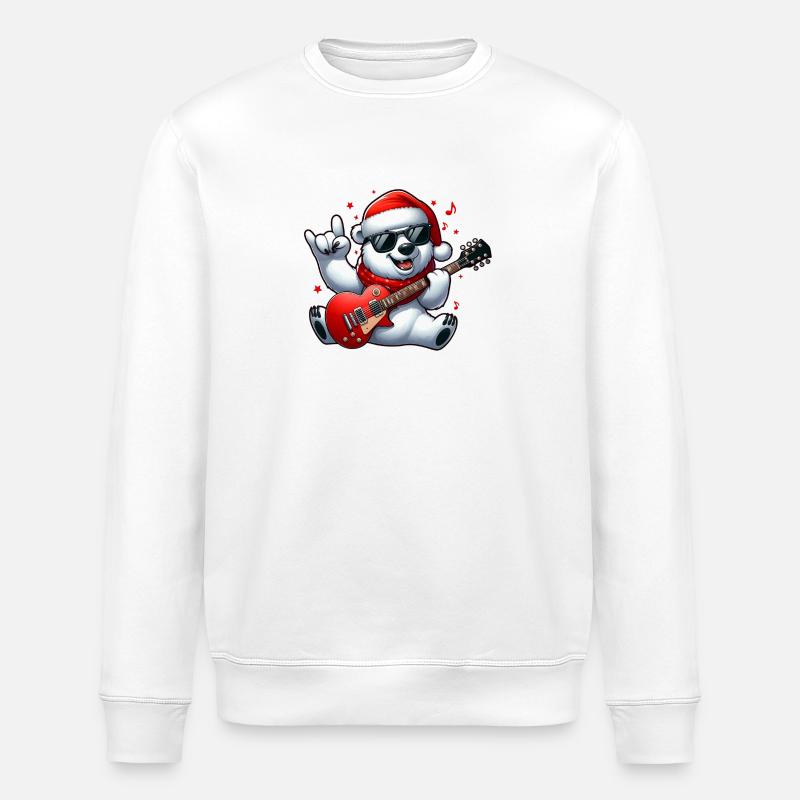 polar bear 10 - Sweat bio ROLLER Stanley/Stella Unisexe - blanc