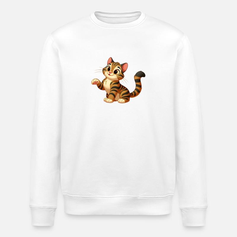 cat tiger 3 - Sweat bio ROLLER Stanley/Stella Unisexe - blanc