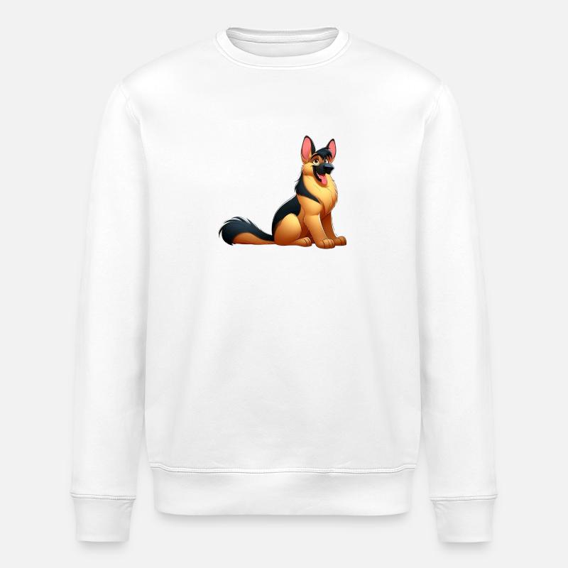 Deutscher Schäferhund 11 - Stanley/Stella Unisex Bio-Sweatshirt ROLLER - Weiß