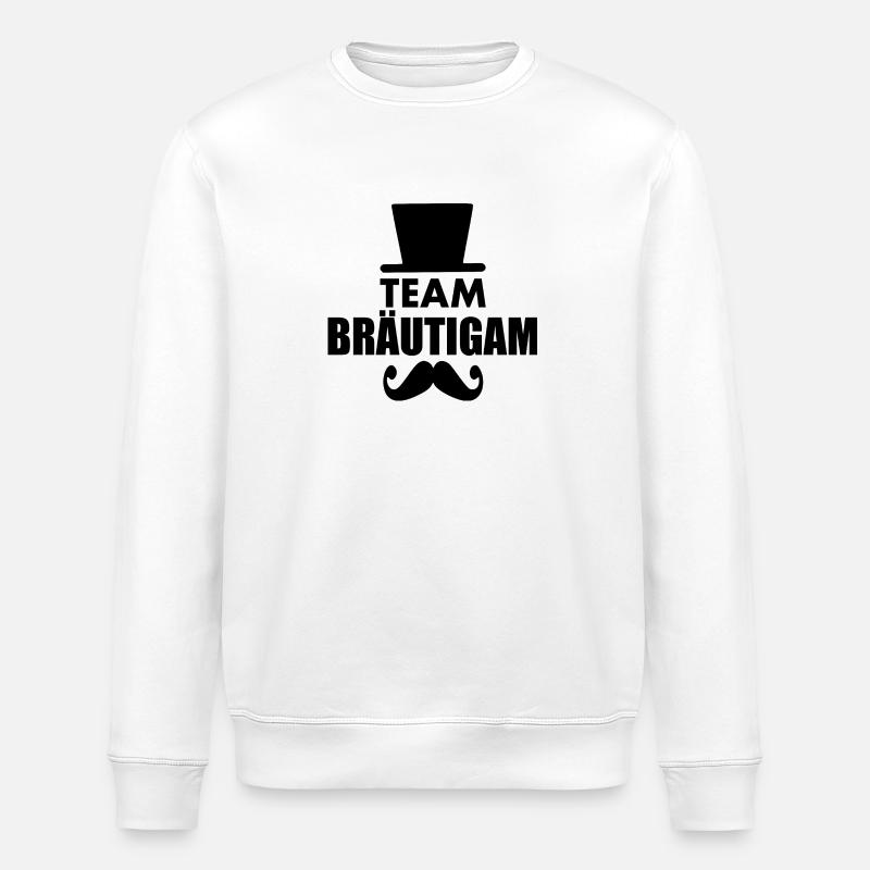 Team Groom - Stanley/Stella ROLLER Unisex Organic Sweatshirt - white