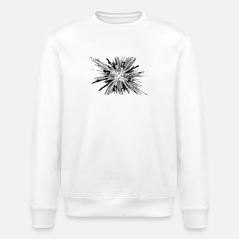Vector Splash Explosion - Stanley/Stella ROLLER Unisex Organic Sweatshirt - white