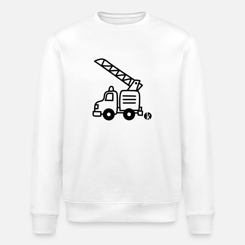 Pompiers auto-pompe - Sweat bio ROLLER Stanley/Stella Unisexe - blanc