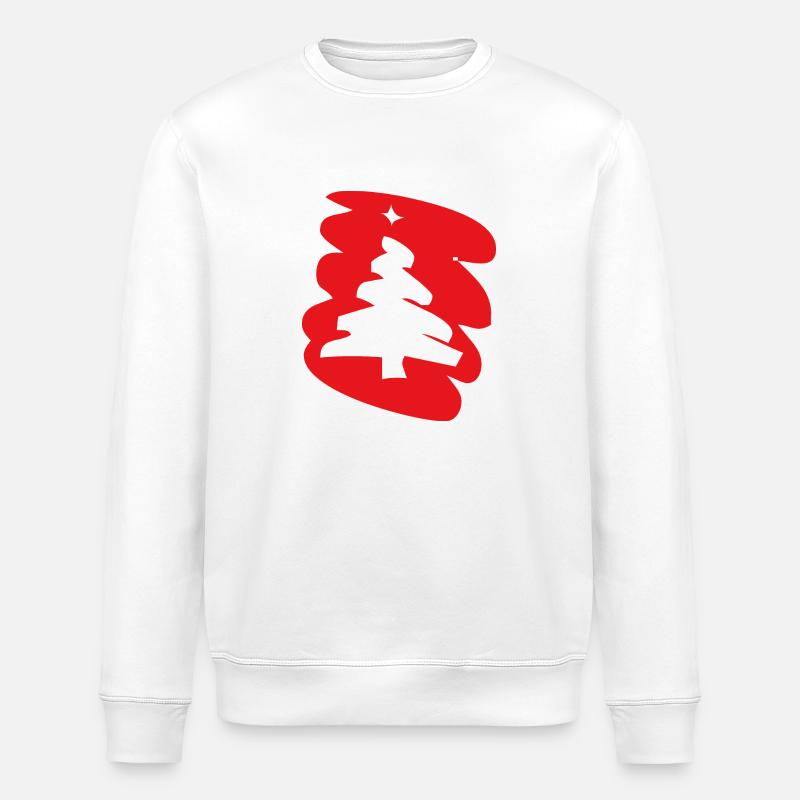 Weihnachtsbaum - Stanley/Stella Unisex Bio-Sweatshirt ROLLER - Weiß