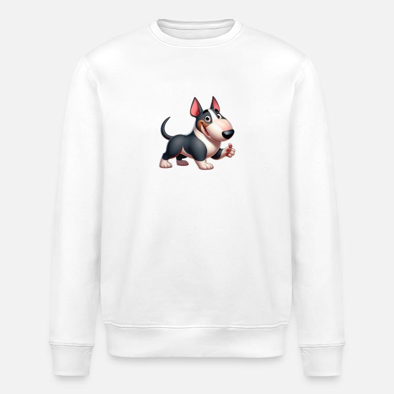 bull terrier - Stanley/Stella ROLLER Unisex Organic Sweatshirt - white