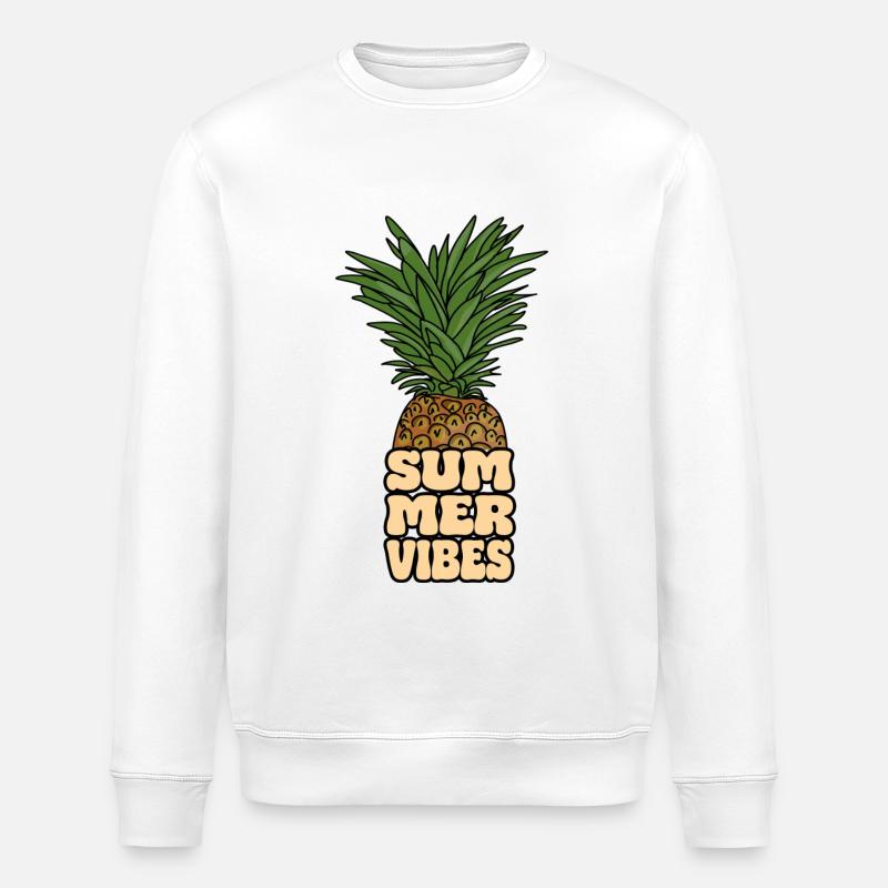 Ananas - Summervibes - Stanley/Stella Unisex Bio-Sweatshirt ROLLER - Weiß