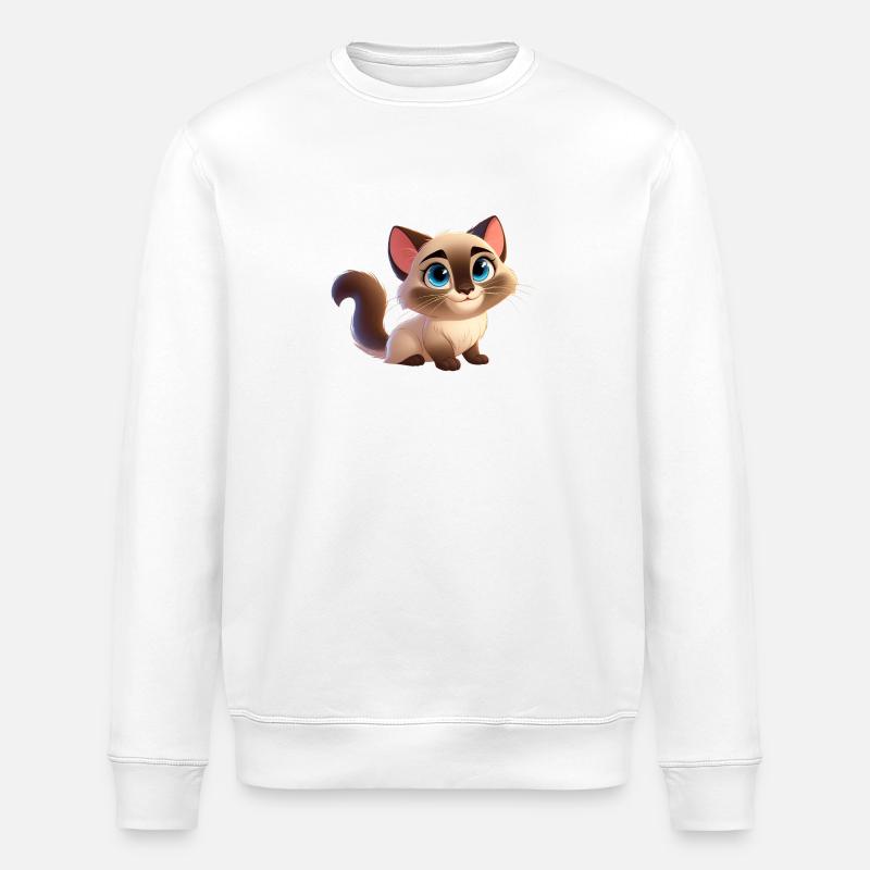 Siamesisch 20 - Stanley/Stella Unisex Bio-Sweatshirt ROLLER - Weiß
